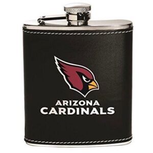NFL Arizona Cardinals Leather Wrapped Stainless Steel Flask